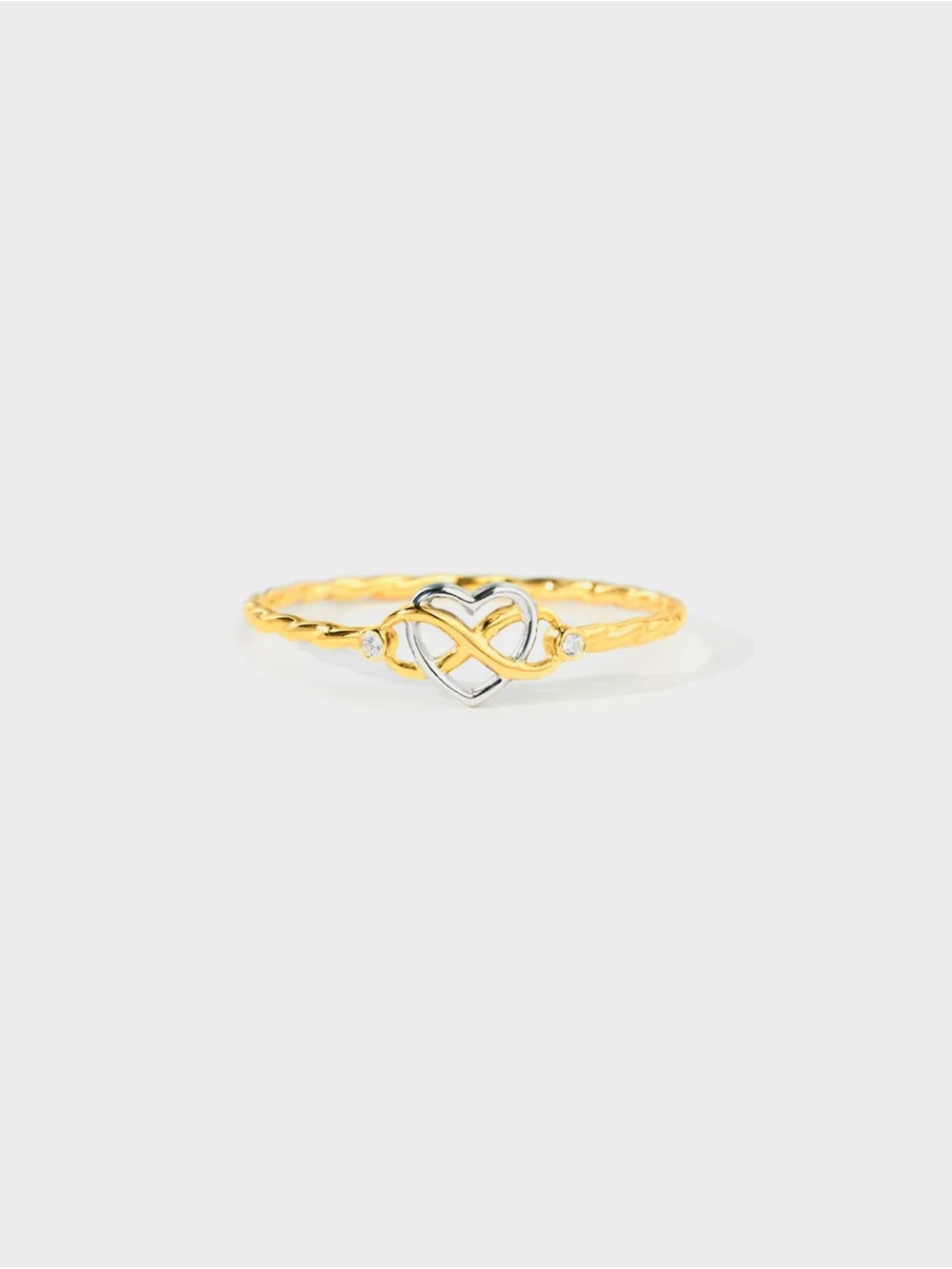 Number 8 Heart 925 Sterling Silver Ring